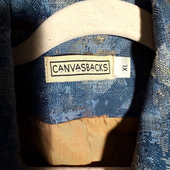 Vintage Canvasbacks Abstract Geometric Print Full Zip Jacket Womens SZ XL Blue - Picture 2 of 9